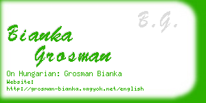 bianka grosman business card